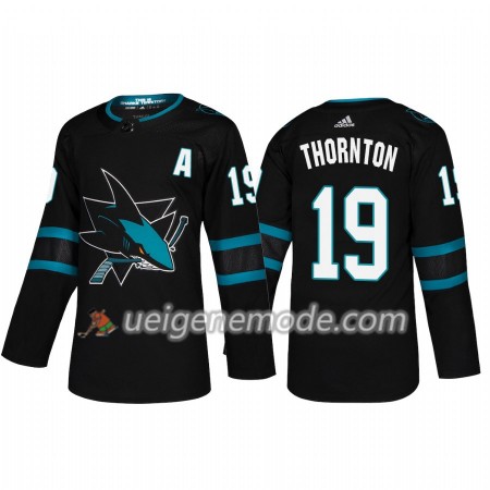 Herren Eishockey San Jose Sharks Trikot Joe Thornton 19 Adidas Alternate 2018-19 Authentic
